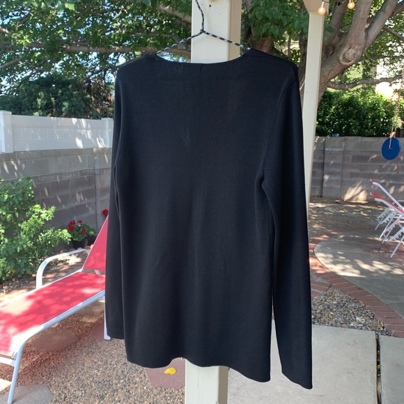 Vintage Liz Claiborne Collection black one button cardigan size S-M - Picture 2 of 12